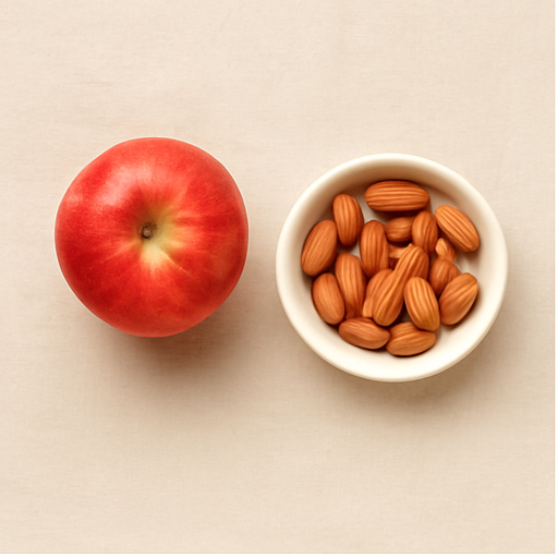 Pomme et amande pour une idée de collation à 16H